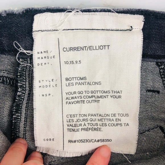 Current/Elliott Distressed Zipper Pockets Skinny Jean 26 - Picture 6 of 14